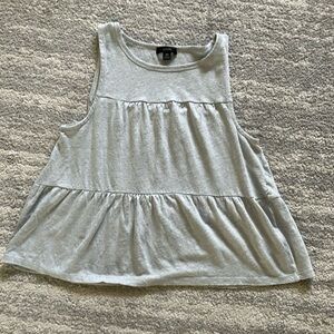 J Crew grey linen tank XS